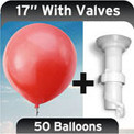 50 Balloons Red
