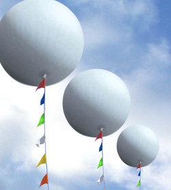 3 Cloud Buster Balloons White